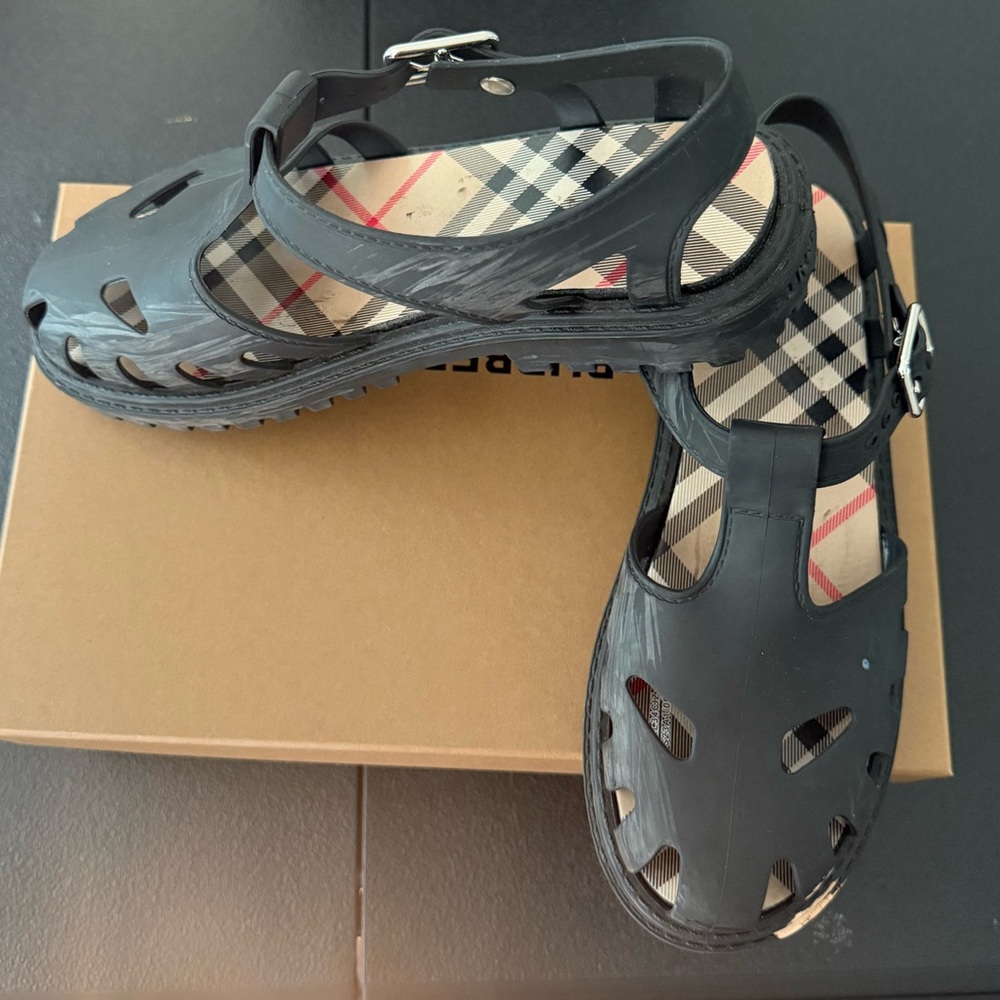 Burberry Black Kids Sandals